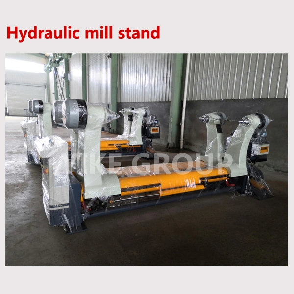 Corrugated Carton Box Making Machine Paper Production Line Electric Reel Paper Unwinder Hydraulic Shaftless Mill Roll Stand